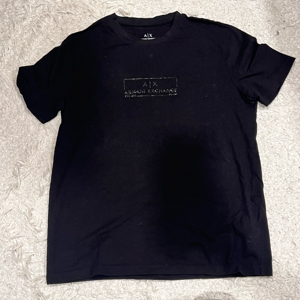 Black on black Armani exchange shirt